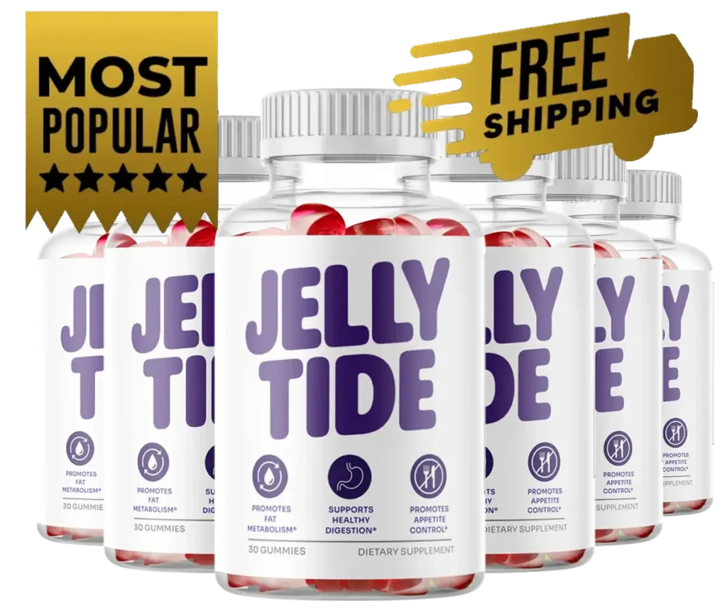 Jelly Tide dietary supplement gummies 6-bottle bundle with free shipping – most popular 5-star rated pack for fat metabolism digestion and appetite control